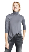 THREE DOTS RELAXED HI LO TURTLENECK