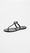 Tory Burch Mini Miller Thong Flip Flops Perfect Black In Perfect Black