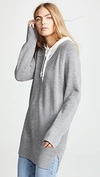 ALEXANDER WANG T SWEATER TUNIC WITH INNER HOODIE