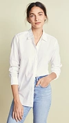 Xirena Scout Cotton Gauze Button-down Shirt In White