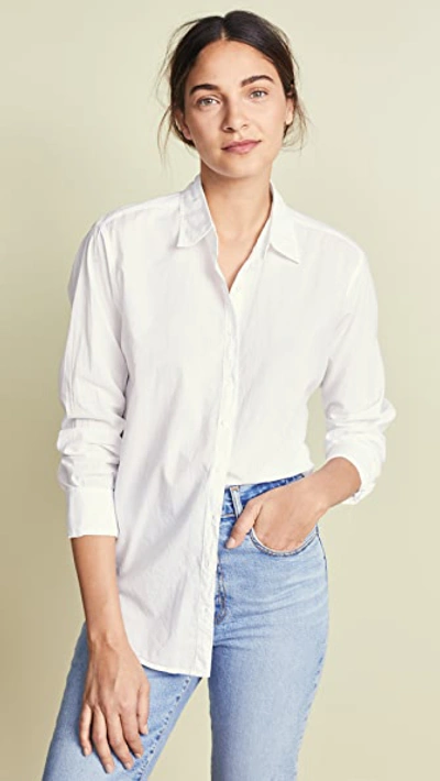Xirena Scout Cotton Gauze Button-down Shirt In White