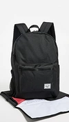 HERSCHEL SUPPLY CO SETTLEMENT SPROUT DIAPER BACKPACK BLACK,HERSC31647