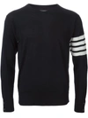 Thom Browne 4-bar Classic Crewneck Pullover In Blue