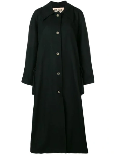 A.w.a.k.e. A-line Buttoned Coat - 黑色 In Black