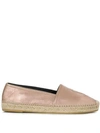 Saint Laurent Monogram Espadrilles In Metallic