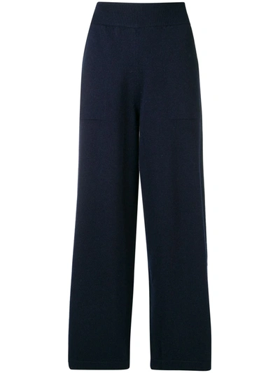 Barrie Flared Track Trousers In Blue