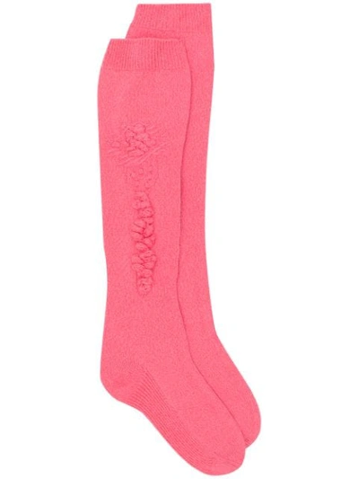 Barrie 及膝长袜 - 粉色 In Pink