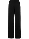 Barrie Flared Knitted Trousers In Black
