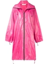 MARNI MARNI HOODED ZIPPED RAINCOAT - PINK