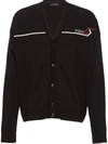 PRADA PRADA VIRGIN WOOL CARDIGAN - 黑色