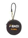 FENDI FENDI LETTERING LOGO BAG CHARM - 黑色