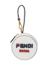 FENDI FENDI FENDIMANIA LOGO HELP BAG CHARM - WHITE