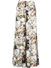 ADAM LIPPES FLORAL PRINT WIDE LEG TROUSERS