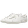Saint Laurent Gym Low Logo-print Leather Sneakers In White