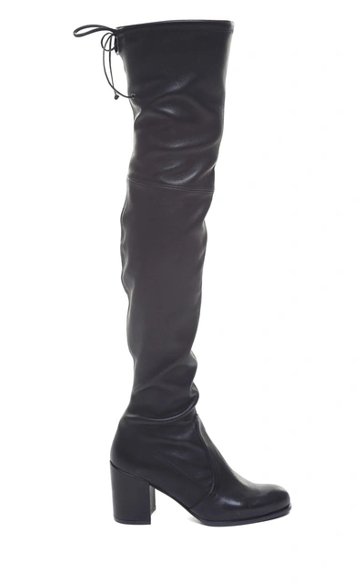 Stuart Weitzman Tieland Stretch-leather Over-the-knee Boots In Nero