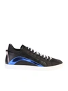 DSQUARED2 BLACK LACE UP SNEAKERS,10761781