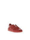 VALENTINO GARAVANI ROCKSTUD UNTITLED RED LEATHER SNEAKERS,10762897