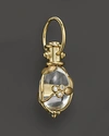 Temple St Clair 18k Yellow Gold Vine Amulet With Oval Rock Crystal And Diamonds In Yellow Gold