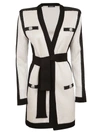 BALMAIN CONTRASTING PANELS CARDI-COAT,10759374