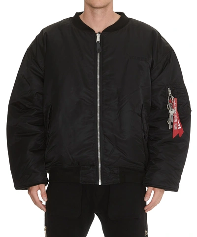 Vetements black bomber jacket store