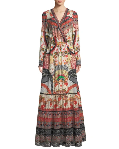 Camilla Vintage Vixen Cross-front Maxi Dress In Multicoloured