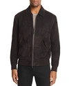 John Varvatos Men's Easy-fit Suede Flight Jacket In Espresso