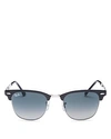 Ray Ban Ray-ban Unisex Clubmaster Sunglasses, 51mm In Silver/black