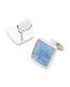 DAVID DONAHUE STERLING SILVER PAISLEY CUFFLINKS,H95029802