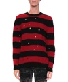OVERCOME WOOL BLEND STRIPED DISTRESSED SWEATER,10762501