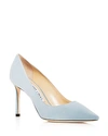 Jimmy Choo Women's Romy 85 High-heel Pointed Toe Pumps In Aqua Suede