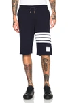 Thom Browne Pantaloncini Da Allenamento A 4 Barre In Navy
