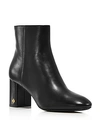 TORY BURCH WOMEN'S BROOKE ROUND TOE LEATHER BOOTIES,46063