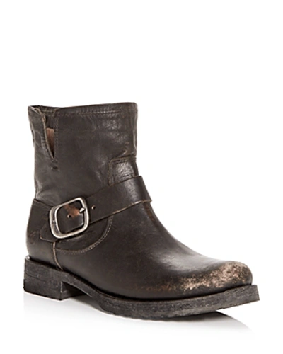 Frye Women's Veronica Moto Booties In Black/ Black Leather