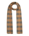Burberry Vintage Check Lightweight Wool Silk Scarf In Antique Yellow