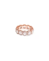 64 FACETS 18K ROSE GOLD SCALLOP DIAMOND RING,PROD216880124