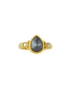 GURHAN 24K BLACK DIAMOND TEARDROP RING,PROD215670106