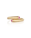 CARELLE WHIRL 18K GOLD 2-SAPPHIRE RING, PINK,PROD216020050