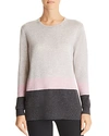 C BY BLOOMINGDALE'S C BY BLOOMINGDALE'S COLOR-BLOCK CASHMERE SWEATER - 100% EXCLUSIVE,V9488
