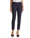 Lafayette 148 Fundamental Bi-stretch Stanton Cropped Pants In Ink