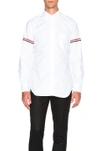 THOM BROWNE CLASSIC BUTTON DOWN WITH GROSGRAIN ARMBANDS,TMBX-MS48