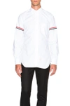 Thom Browne Cotton Shirt With Chest Pocket And Cuffed Sleeves