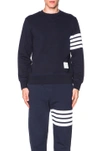 Thom Browne Navy 4-bar Classic Sweatshirt In Aegean Blue