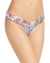 HANKY PANKY LOW-RISE PRINTED LACE THONG,9Y1585