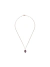 True Rocks Purple Skull Pendant Necklace In Gold