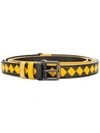 BOTTEGA VENETA BOTTEGA VENETA INTRECCIATO AND SNAKE EFFECT BELT - BLACK