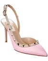 VALENTINO GARAVANI ROCKSTUD LEATHER SLINGBACK PUMP,8053341030276