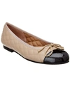 FRENCH SOLE ROBERTS LEATHER FLAT,843676105583