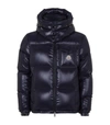 Moncler Montbeliard Nylon Laqué Down Jacket In Navy