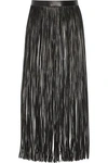 VALENTINO GARAVANI VALENTINO GARAVANI WOMAN FRINGED LEATHER BELT BLACK,3074457345617161448