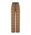 BURBERRY VINTAGE CHECK WIDE LEG TROUSERS,15050233